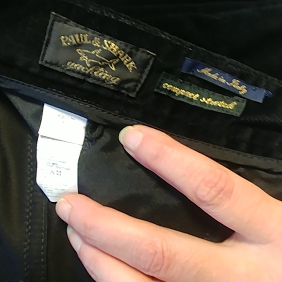 Paul & Shark pant in black velvet. - Picture 4 of 4